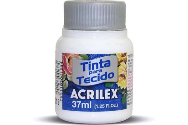 TINTA TECIDO FOSCA 37 ML ACRILEX BRANCO